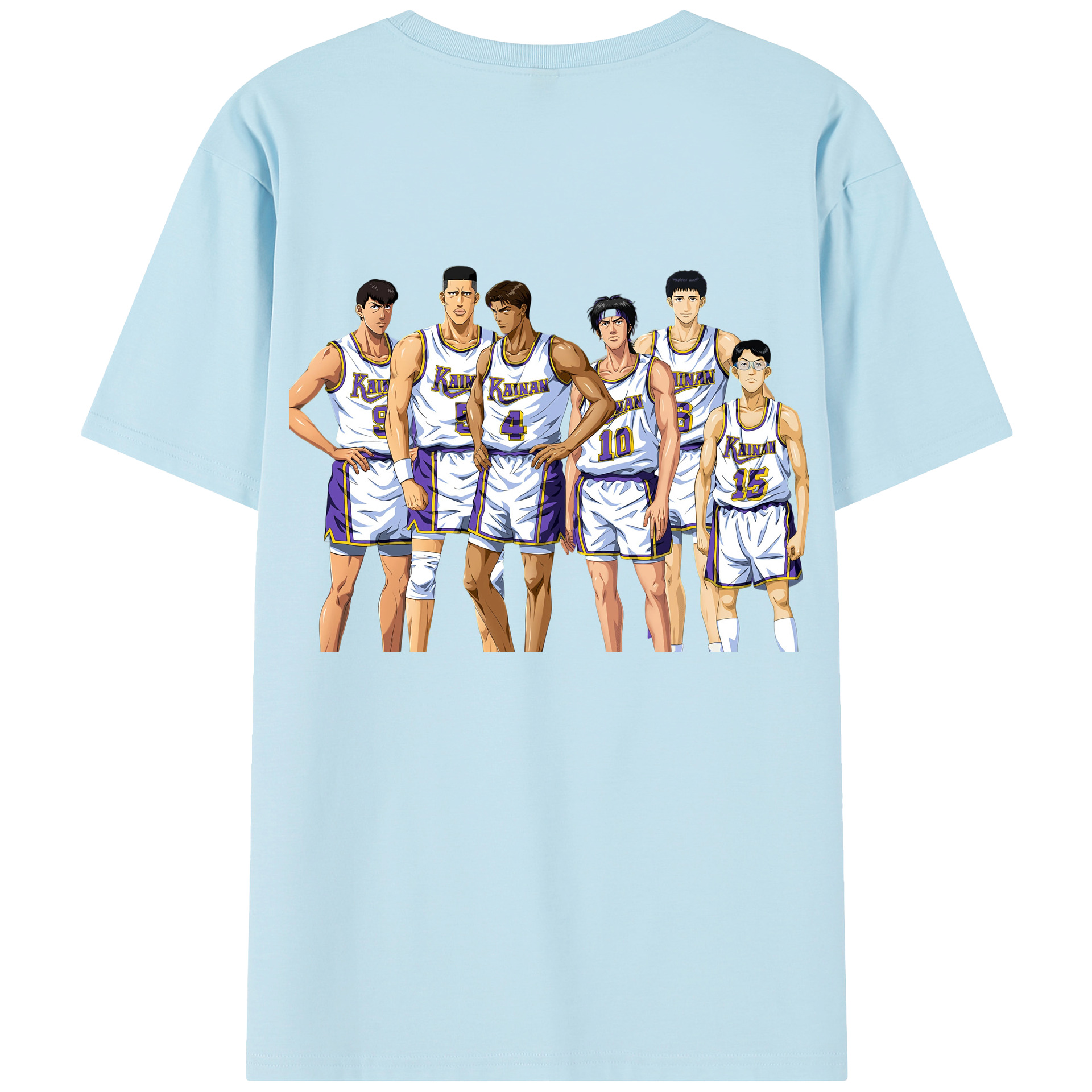 SLAM DUNK／スラムダンク 綿100％半袖Tシャツ（背面プリント）